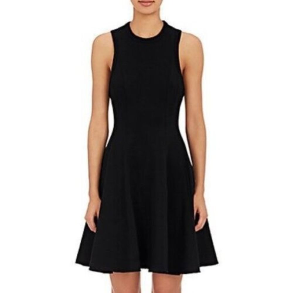T by Alexander Wang Dark Navy Neoprene Scuba Fit & Flare Mini Dress L